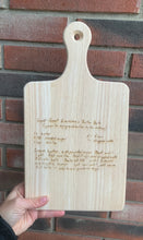 Load image into Gallery viewer, Recipe wood serving board
