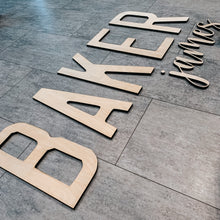 Load image into Gallery viewer, Wood name cut outs