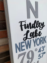 Load image into Gallery viewer, Coordinates sign