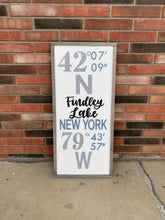 Load image into Gallery viewer, Coordinates sign
