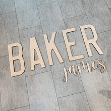 Load image into Gallery viewer, Wood name cut outs