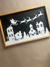 Load image into Gallery viewer, Santa village 14” x 12”