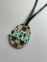 Load image into Gallery viewer, Checkered Easter basket tag