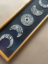 Load image into Gallery viewer, Floral Galaxy moon phases 18” x 6”