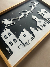 Load image into Gallery viewer, Santa village 14” x 12”