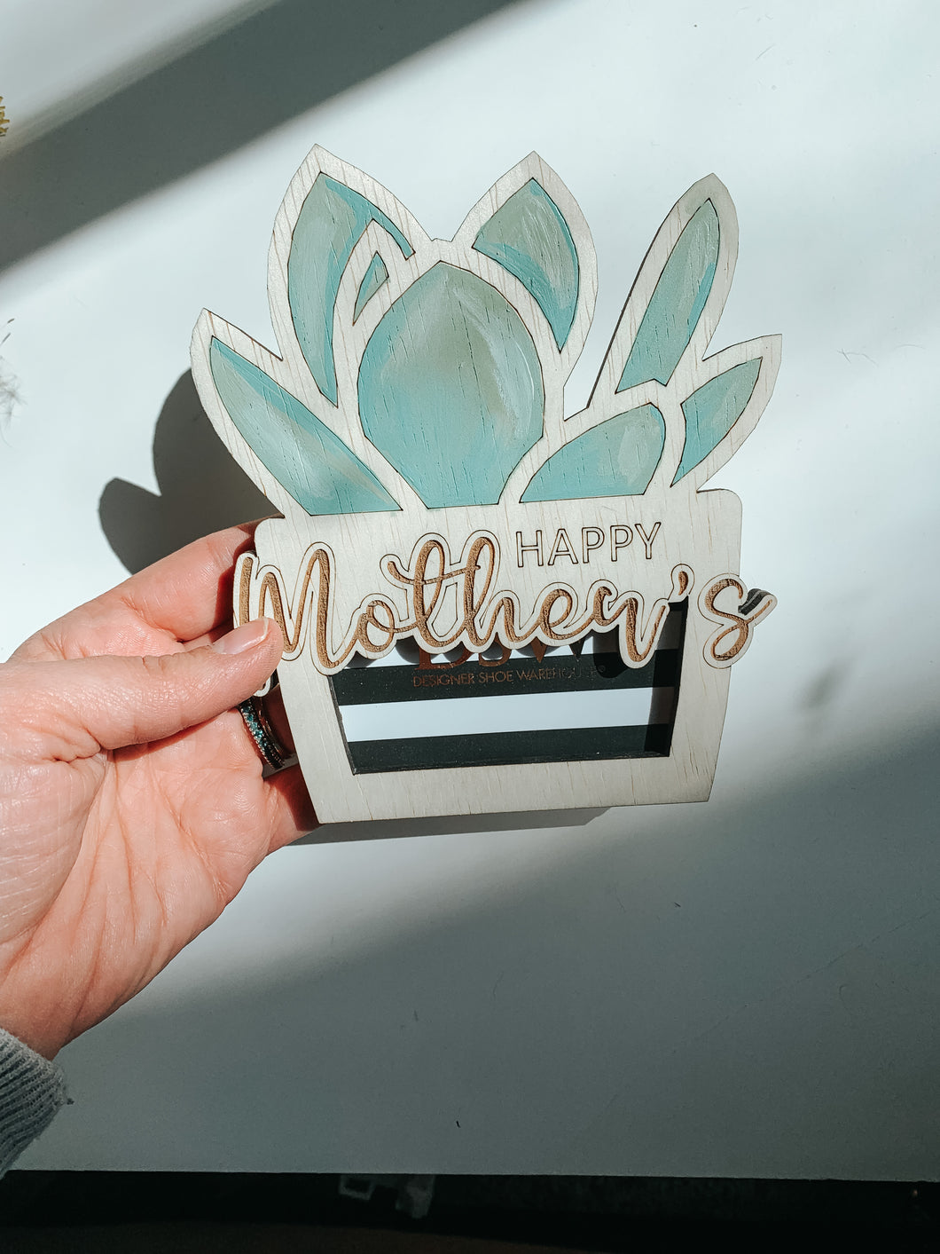 Mother’s Day succulent gift card holder