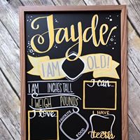 Load image into Gallery viewer, Birthday Reusable Chalkboard