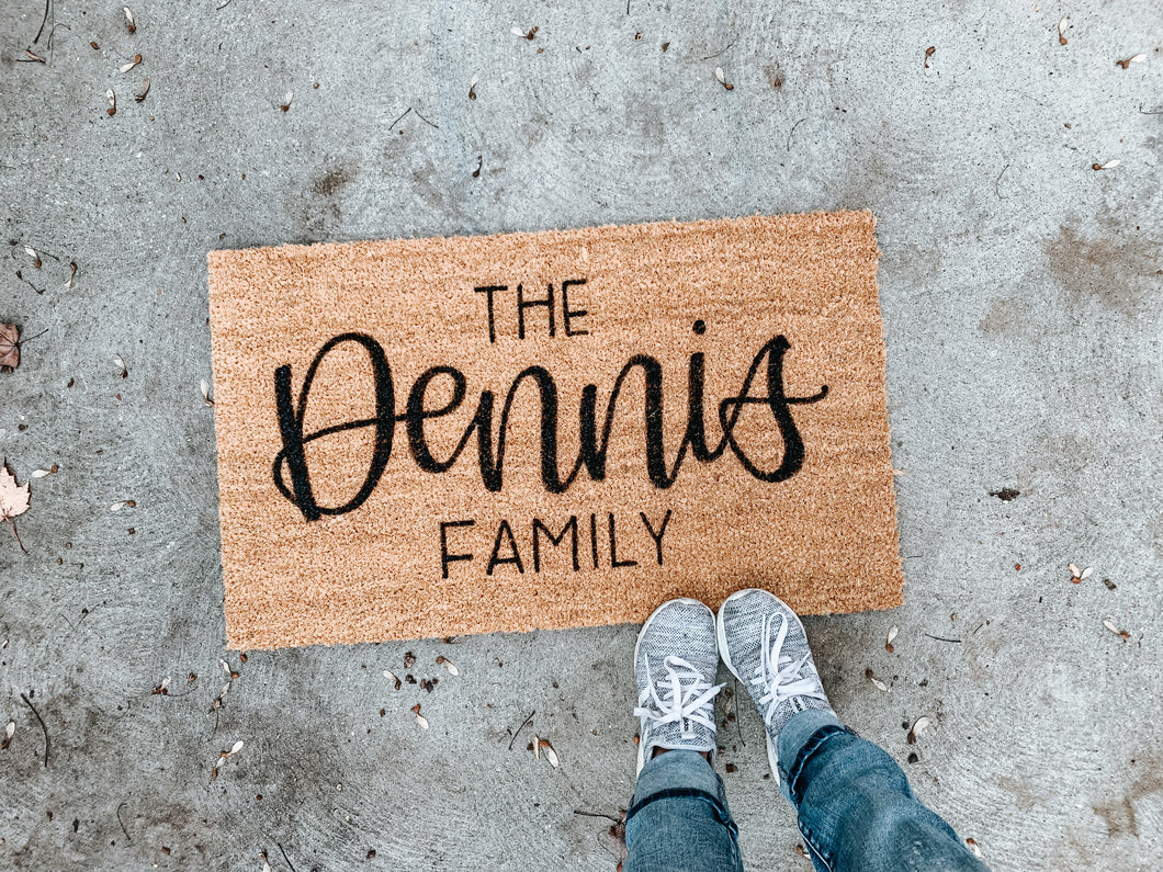 Personalized family doormat