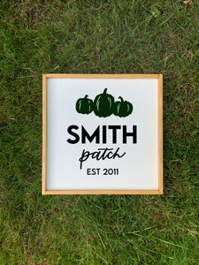 Personalized patch sign