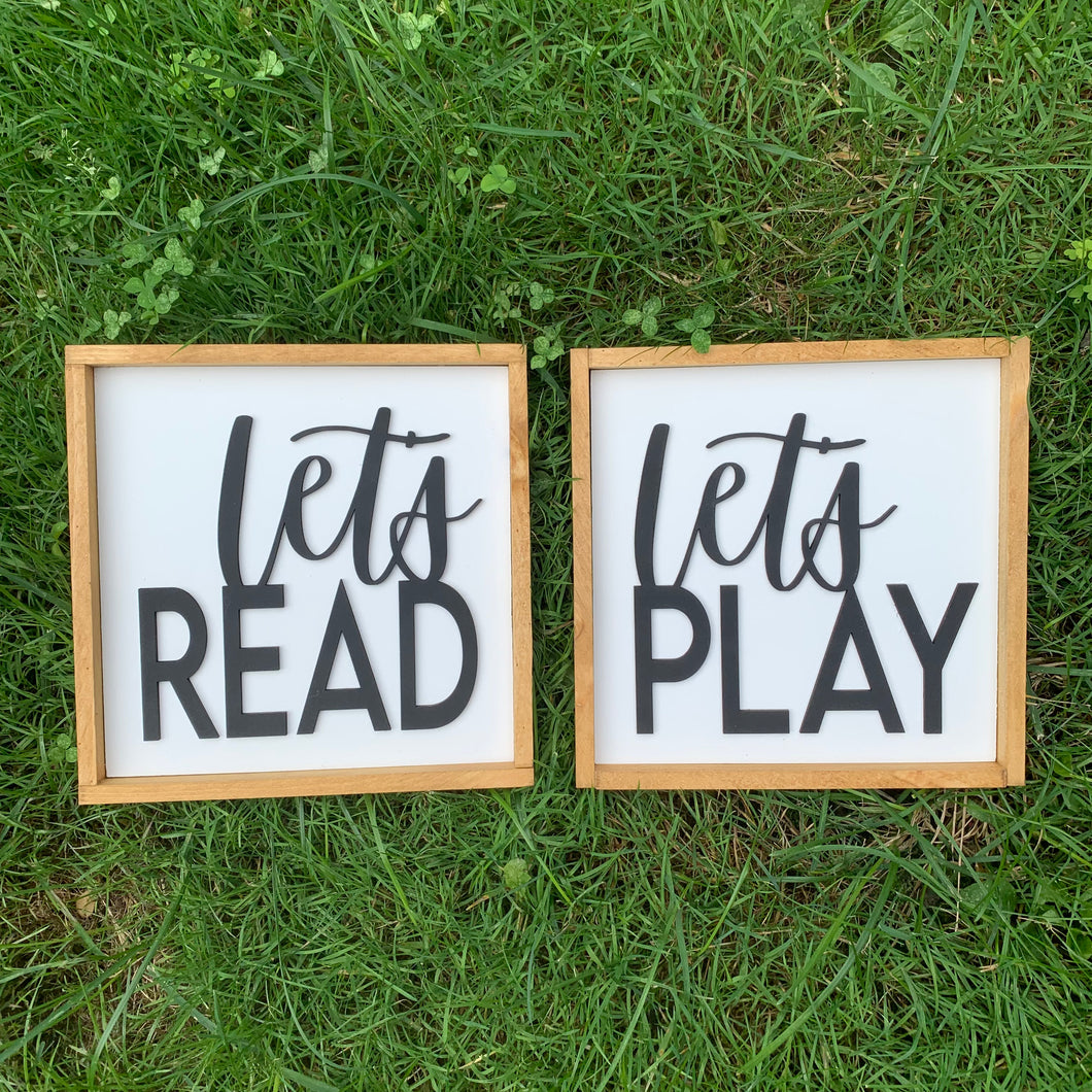 Let’s play/ let’s read