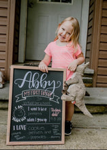 Load image into Gallery viewer, Back to school reusable chalkboard