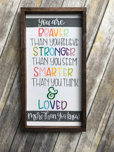 You are brave child’s room sign